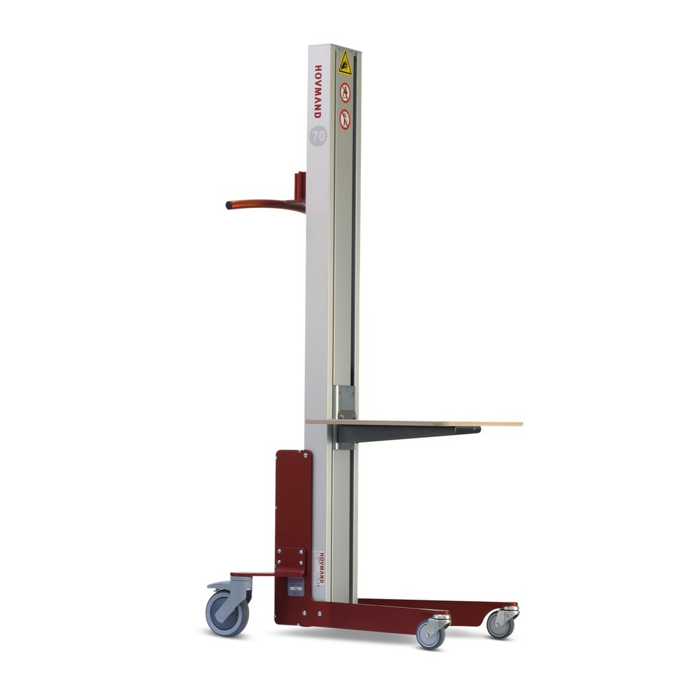 Produktabbildung: HOVMAND Hebelift mit Holz-Plattform, Hubbereich 115-1.354 mm, TK 70 kg