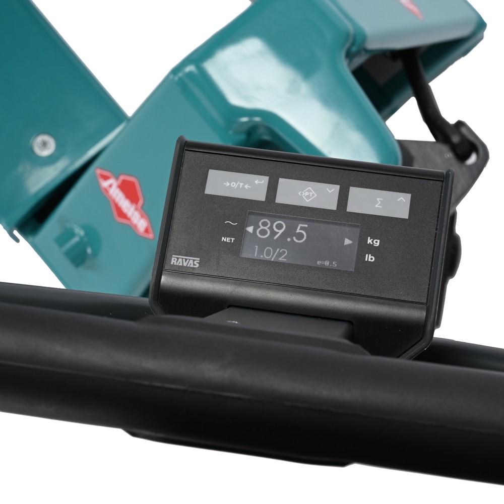 Produktabbildung Nr. 6: Hubwagen mit Waage Ameise® PTM 2.0 Scale mit Display am Deichselkopf, Tragkraft 2.000 kg, Tandemrollen