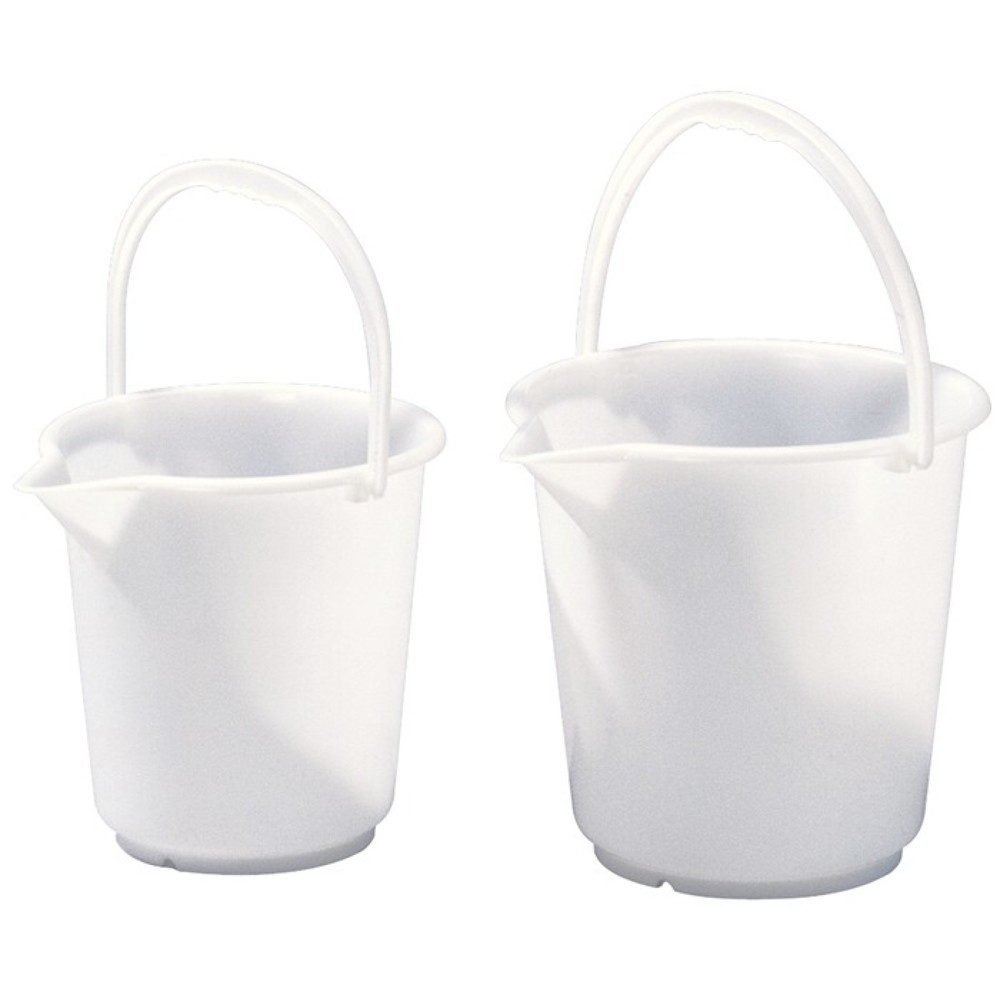 Produktabbildung: HÜNERSDORFF Eimer 17,0l HD-Polyethylen natur Kunststoffbügel D.330mm H.315mm