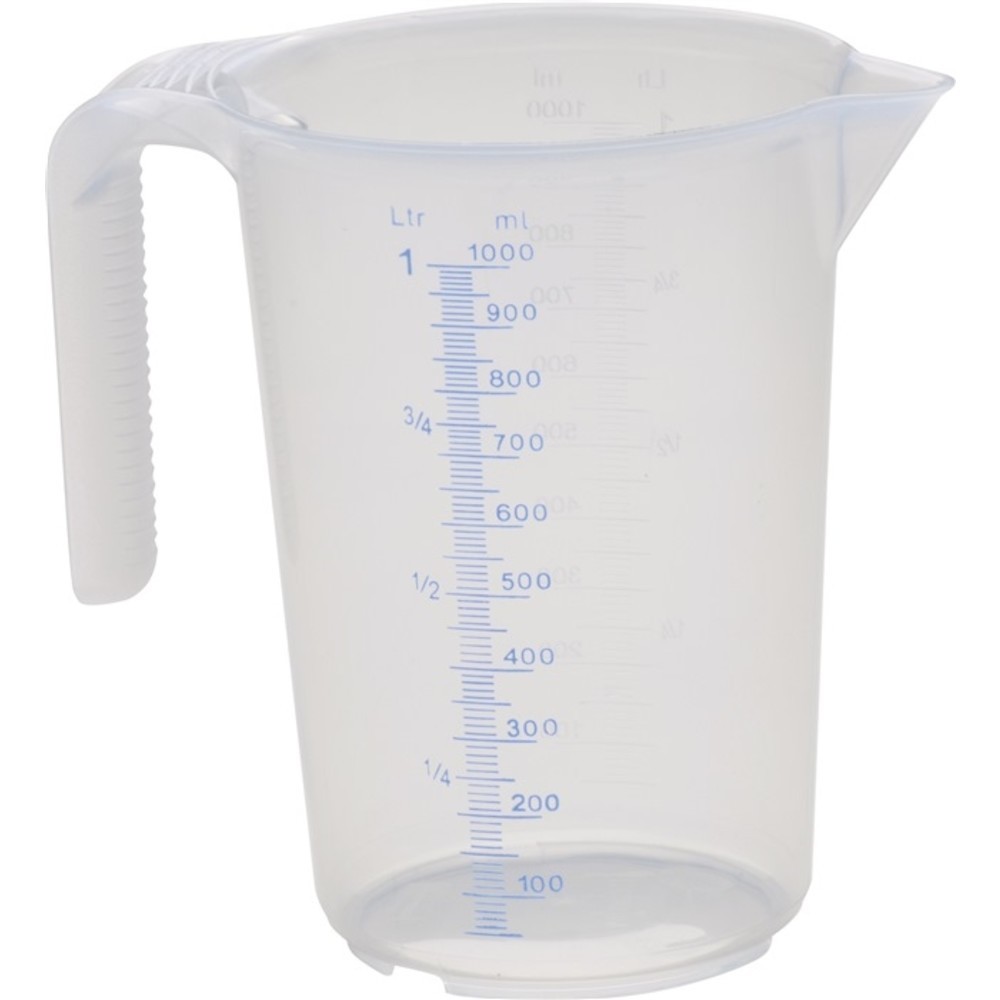 Produktabbildung Nr. 2: HÜNERSDORFF Messkanne 1000 ml PP transp.D117xH165mm Griff offen