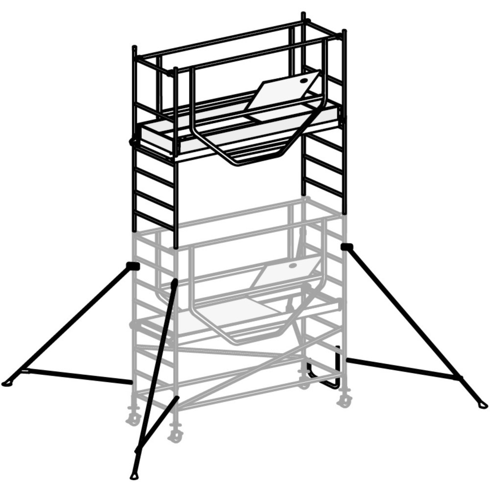 Illustration du produit: HYMER Échafaudage roulant HYMER ADVANCED SAFE-T module d’extension 2