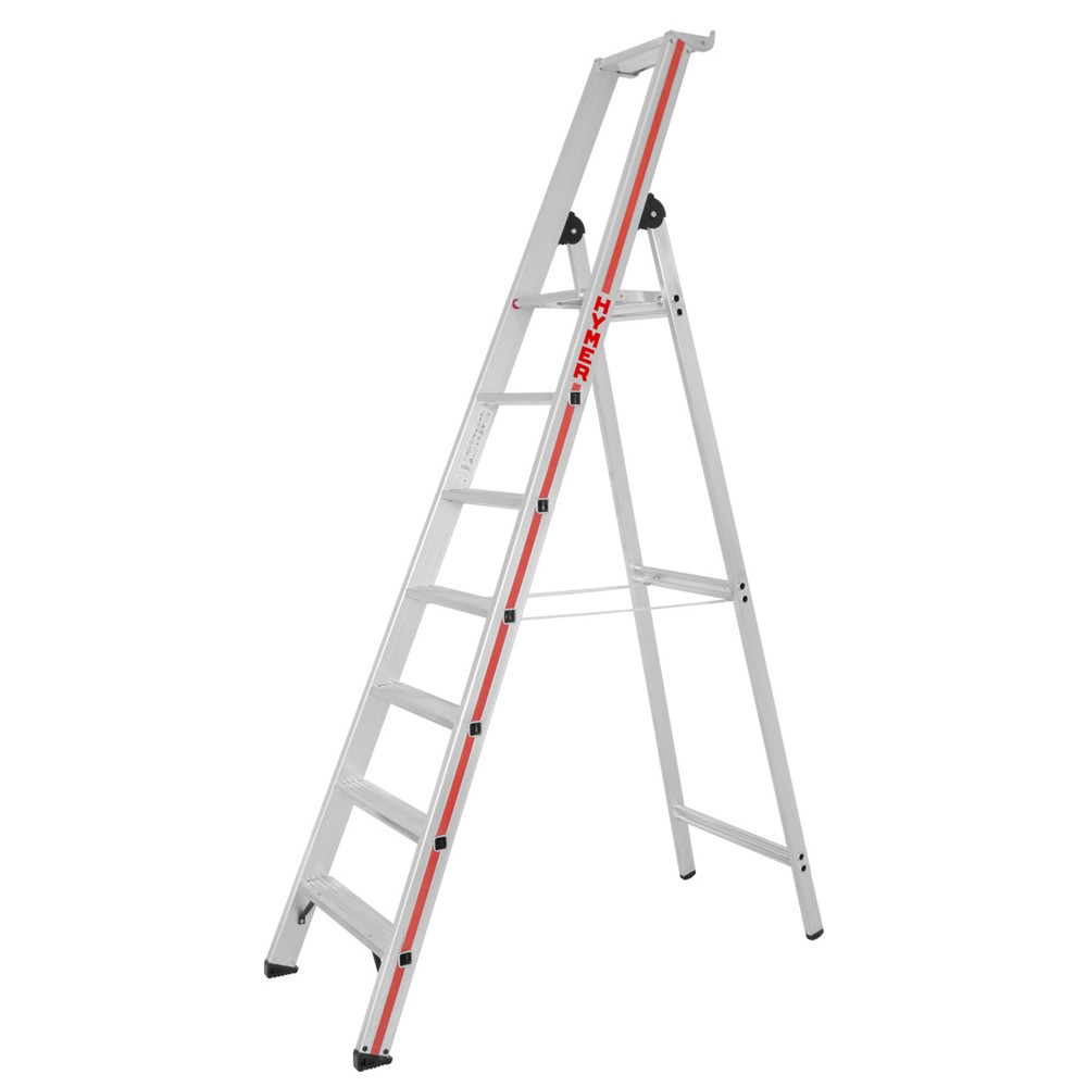 Produktabbildung Nr. 1: HYMER Industrie-Stufenleiter, 1-seitig, Standhöhe 1,63 m