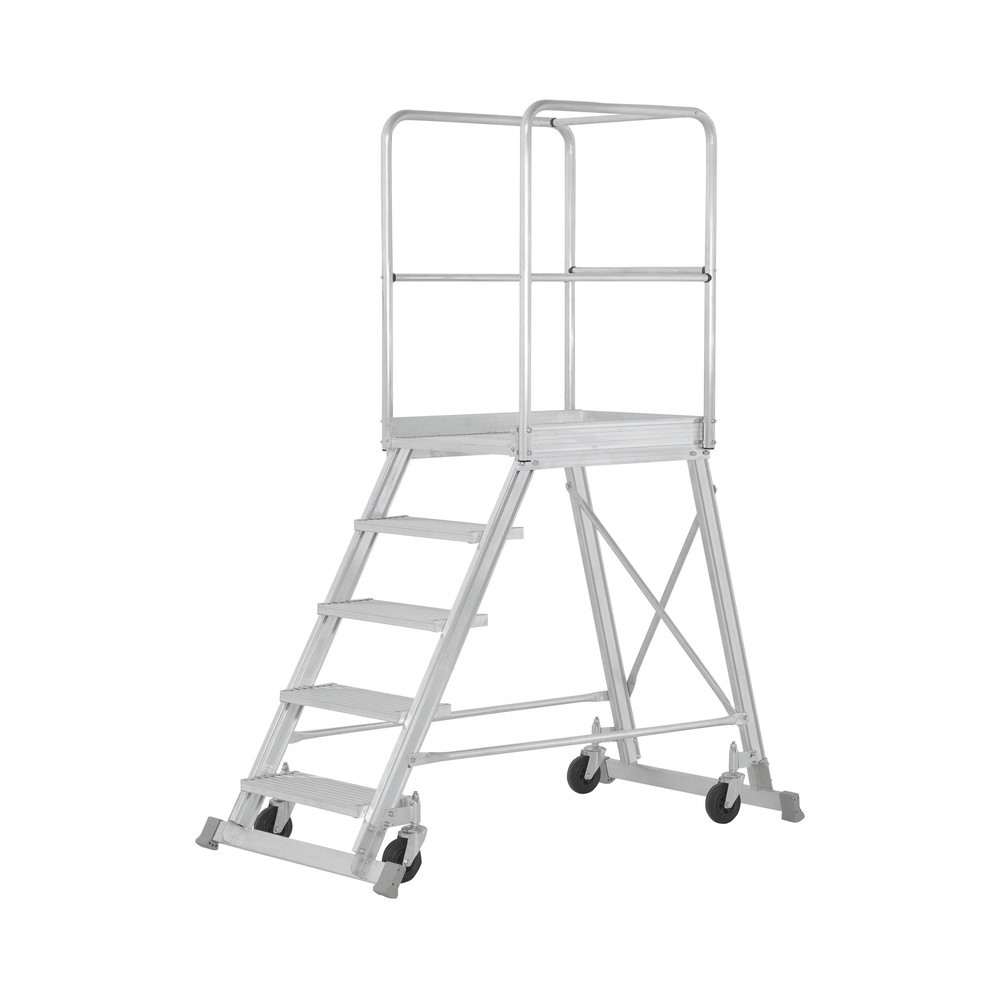 Produktabbildung: HYMER Podesttreppe, 1-seitig besteigbar, Standhöhe 1,46 m