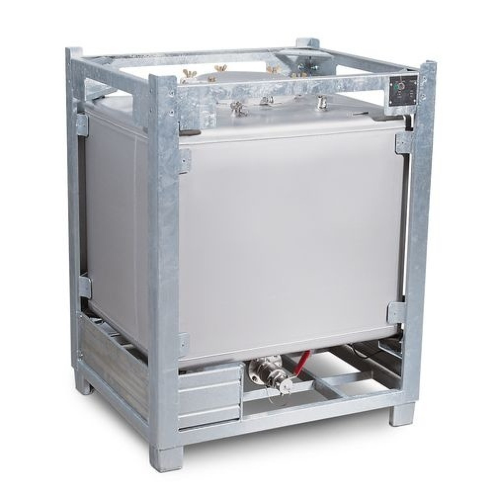 Illustration du produit: IBC en acier inoxydable, 1.000 l, rectangulaire