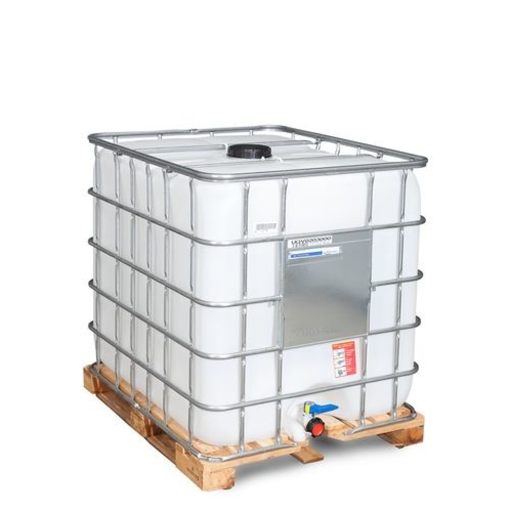 Illustration du produit: IBC, palette en bois, 1.000 l, ouverture NW150, sortie NW50