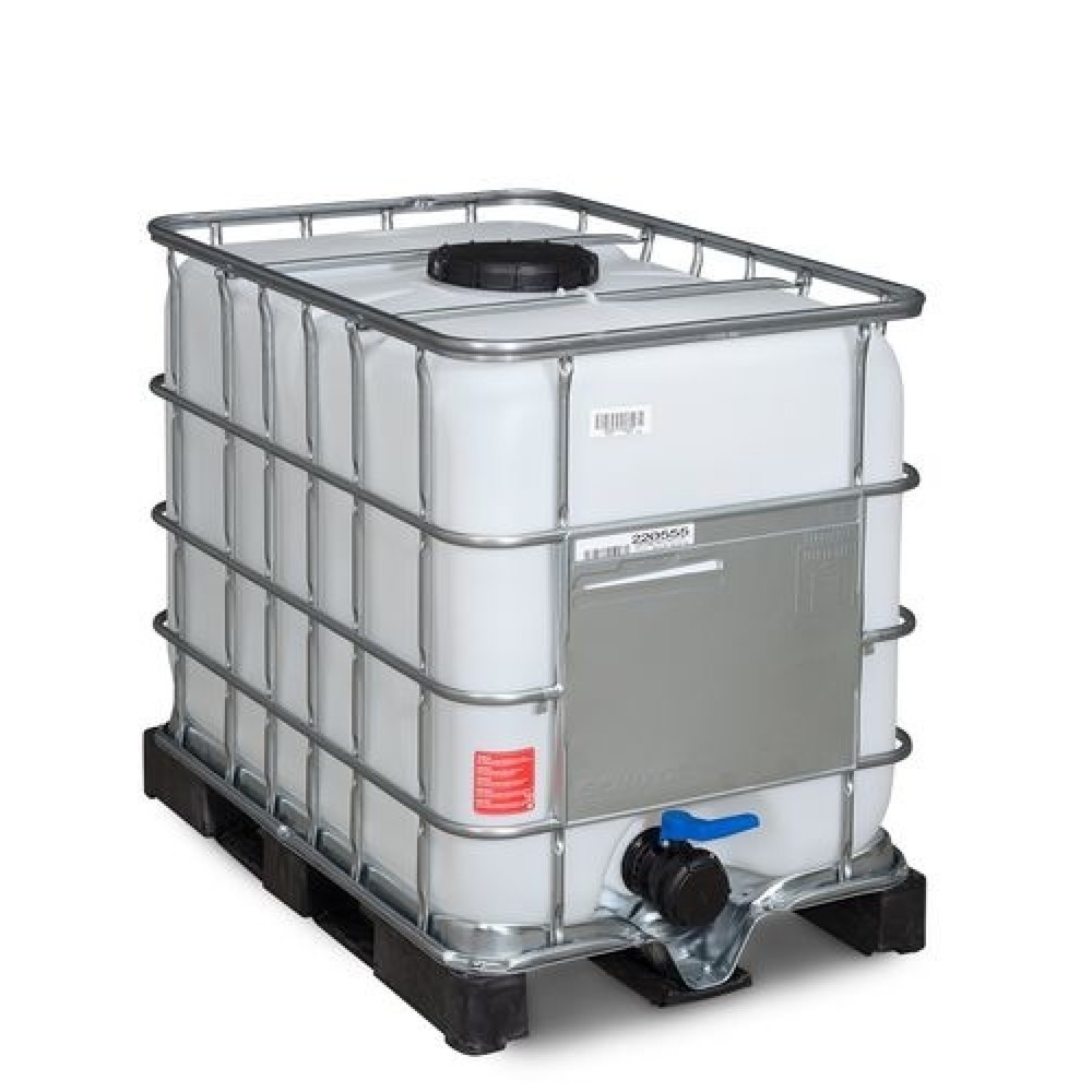 Illustration du produit: IBC, palette en PE, 600 l, ouverture NW225, sortie NW80
