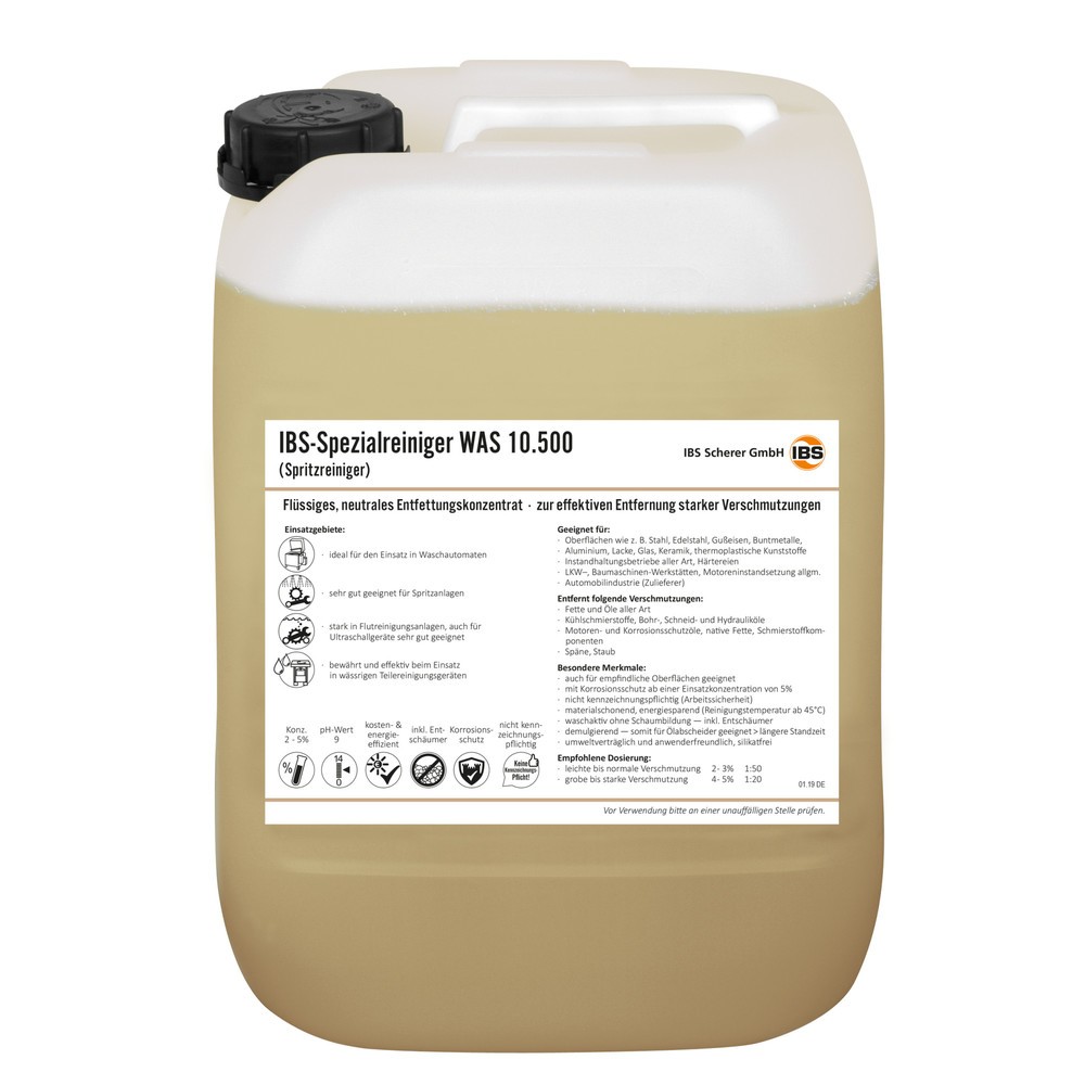 Produktabbildung: IBS-Spritzreiniger WAS 10.500, 20 Liter