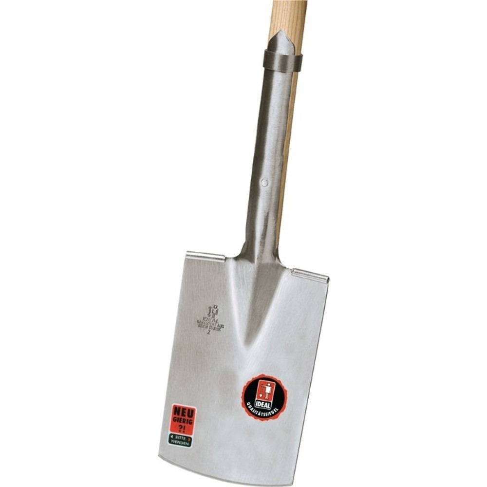 Produktabbildung: IDEAL Rodespaten, Grösse 2 mit Eschen-T-Stiel, Blattmass 285 x 185 mm, Stiellänge 850 mm 2800 g