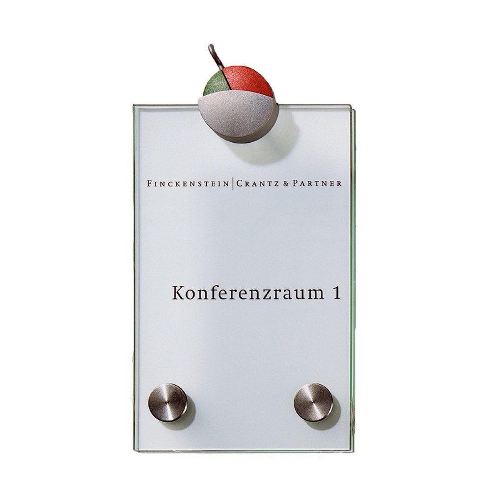 Illustration du produit: Plaque de porte Cristallo, H x l x p 160 x 100 x 28 mm, 2 supports de Ø 18 mm
