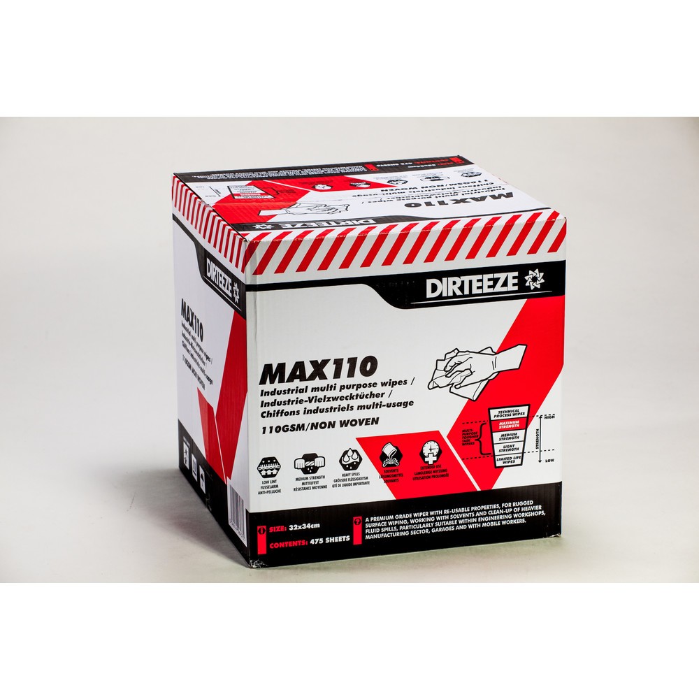 Produktabbildung: Industrie-Wischtücher MAX110, 1 Karton à 160 Tücher