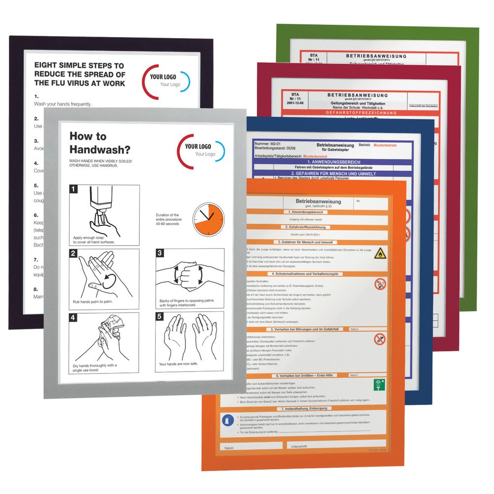 Produktabbildung: Info-Rahmen DURABLE DURAFRAME®, selbstklebend, DIN A3, rot