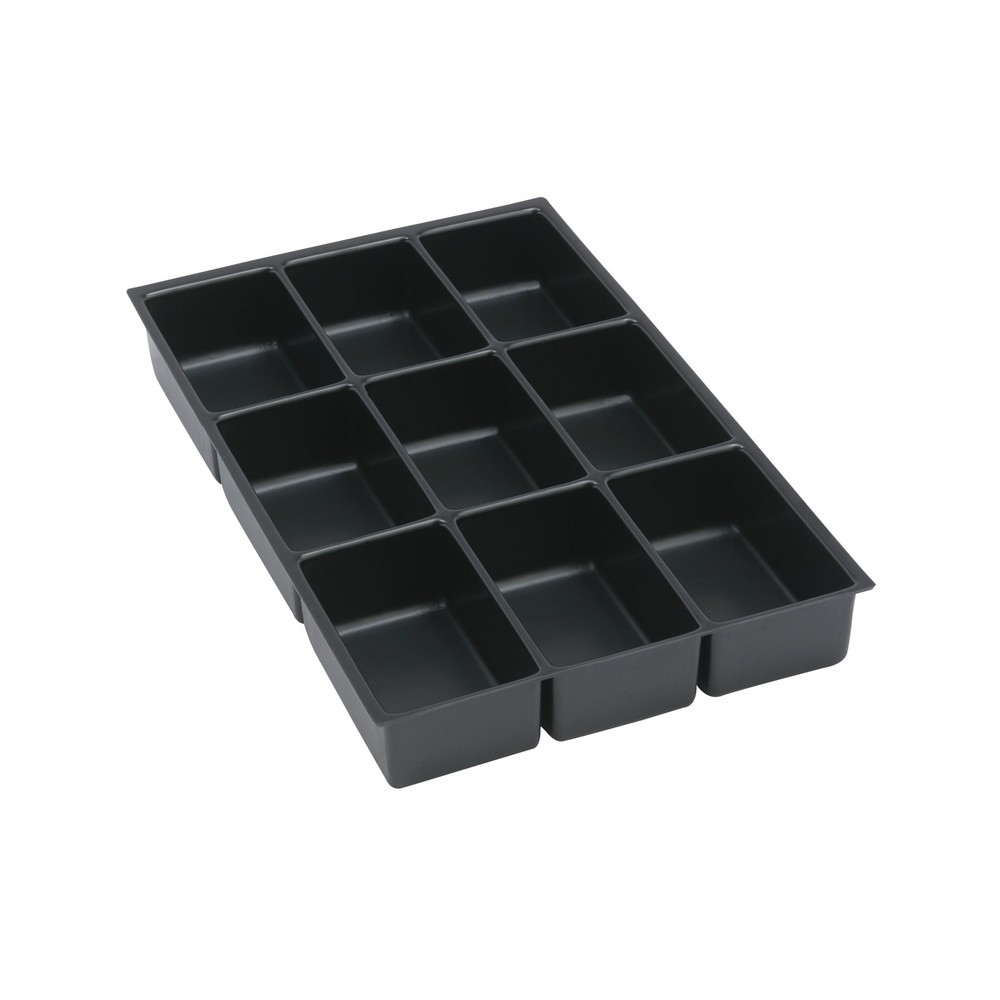 Illustration du produit: Compartimentage de tiroir BISLEY, 9 compartiments, pour hauteur de face avant comprise entre 51 et 102 mm