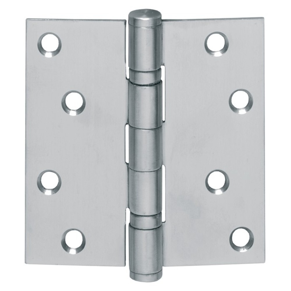 Illustration du produit: INTERSTEEL Kugellagertürscharnier, 76x76 mm DIN links / rechts, Edelstahl käntig, matt ausziehbarer Stift