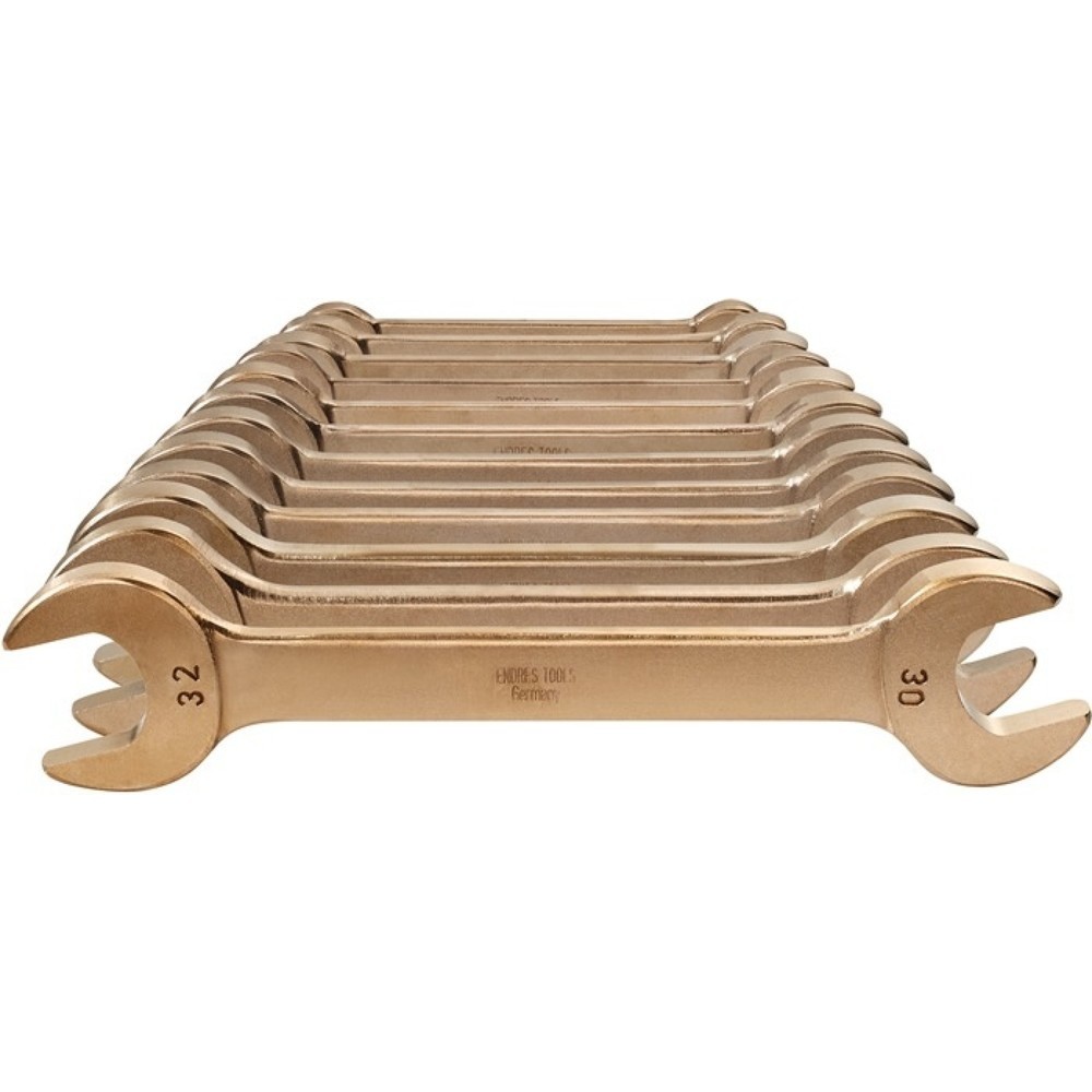 Illustration du produit: Jeu de clés à fourches 12 pièces SW6-32 mm bronze multicomp. alu sans étincelles