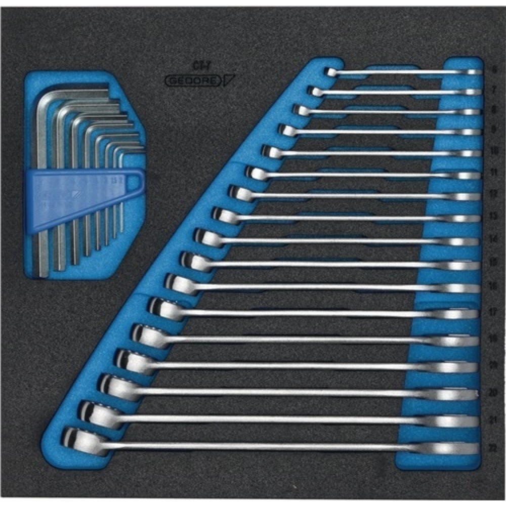 Illustration du produit: Module à outils 1500 CT2-7 25 pièces module 2/3 clés polygonales/mâles GEDORE
