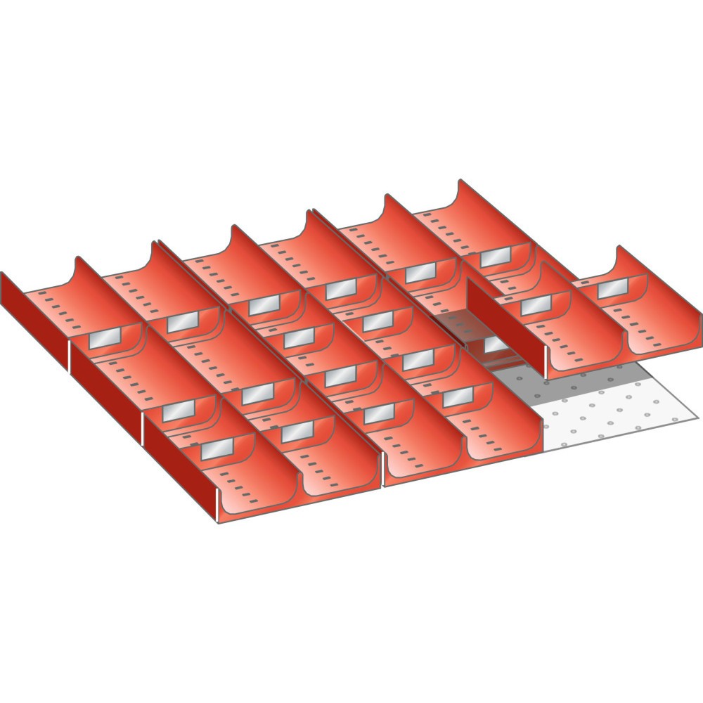 Illustration du produit: Jeu de godets LISTA 27x27E, (lxPxHF) 459x459x50 mm, 29 pièces