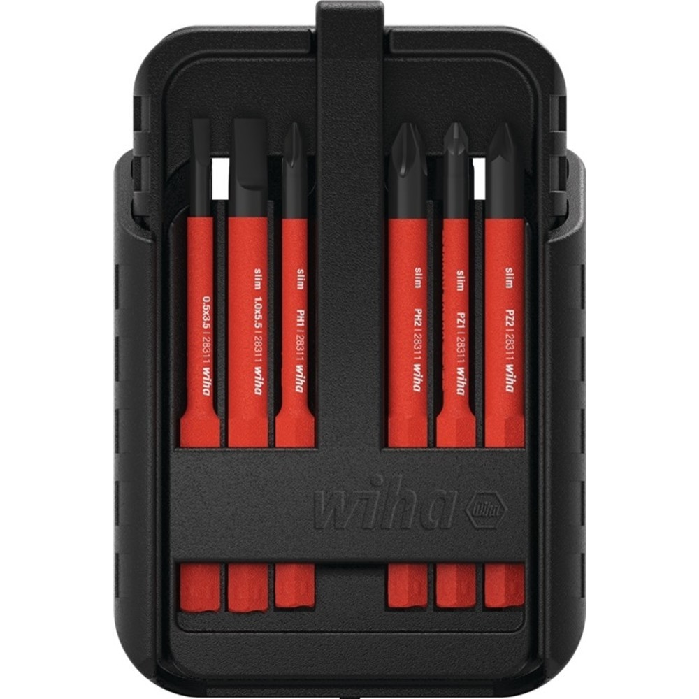 Produktabbildung Nr. 2: Jeu de lames interchangeables SlimBit electric 12 pièces fente/PH/(+/- PZD)Torx®