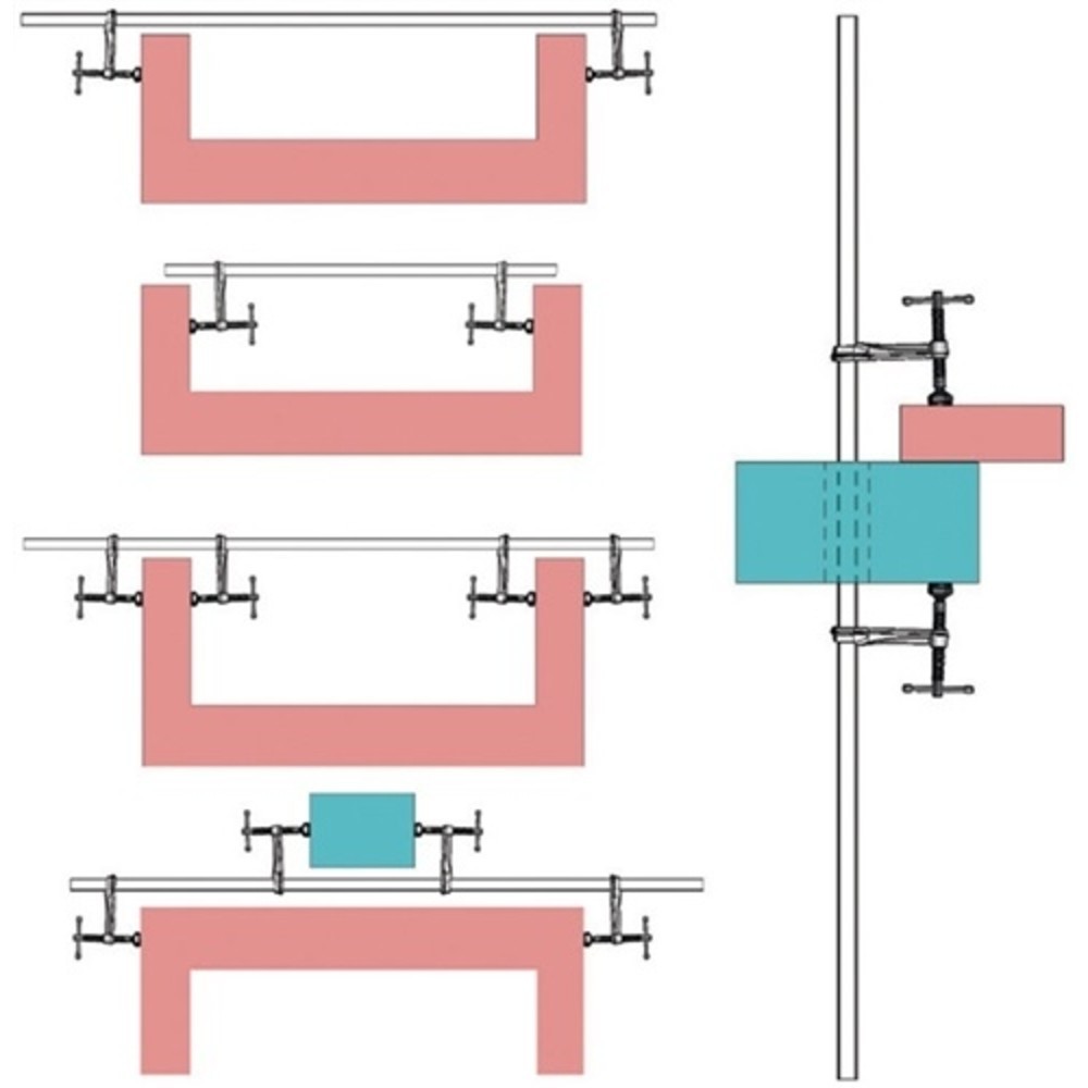 Produktabbildung Nr. 2: Set de serre-joints haute performance SLV/GSV envergure 1000 mm col de cygne 120