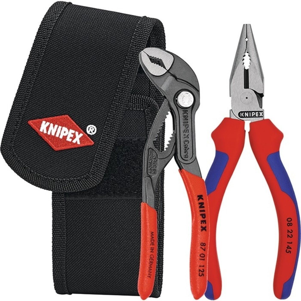 Illustration du produit: Jeu de pinces Minis contenu 2 pièces Pochette de ceinture KNIPEX