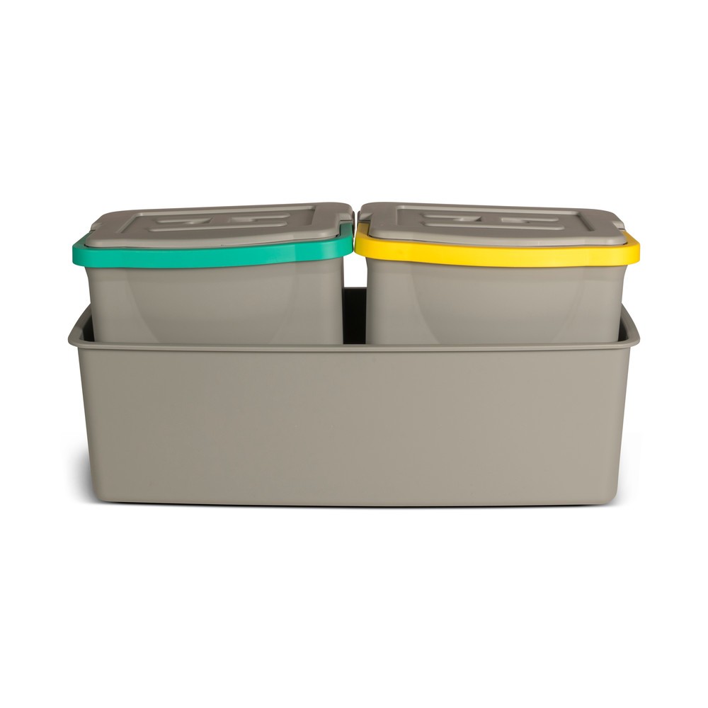 Produktabbildung Nr. 2: Jeu de seaux avec bac pour chariot de ménage COMBIX XL et PRO, vert/jaune, 2 x 6 litres