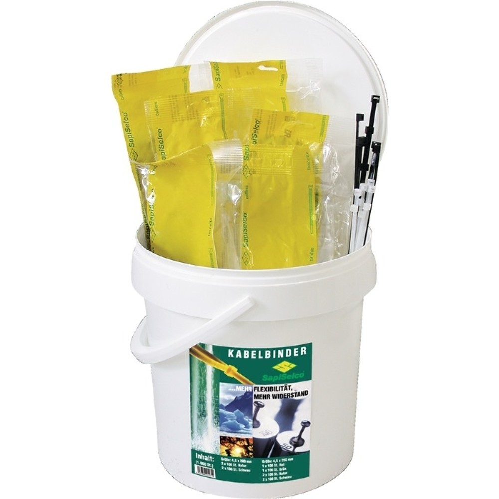 Illustration du produit: Set de colliers de câblage 1500 pièces polyamide SAPISELCO