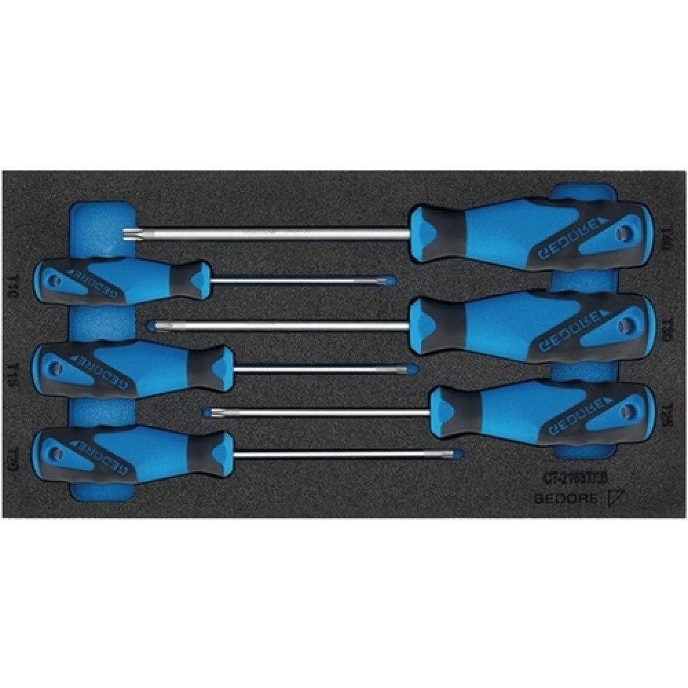 Illustration du produit: Module à outils 1500 CT1-2163 TX 6 pièces module 1/3 tournevis TORX GEDORE