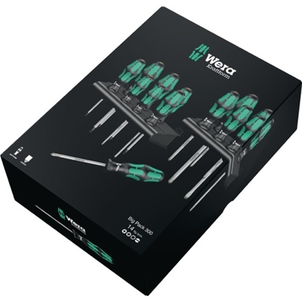 Produktabbildung Nr. 2: Jeu de tournevis Kraftform Big Pack 300 14 pièces fente/PH/PZD/TX Poignée bicomp