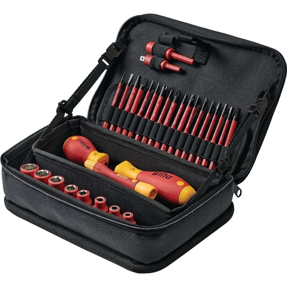 Illustration du produit: Jeu de tournevis SlimVario® electric 31 pièces avec lames interchangeables isolé