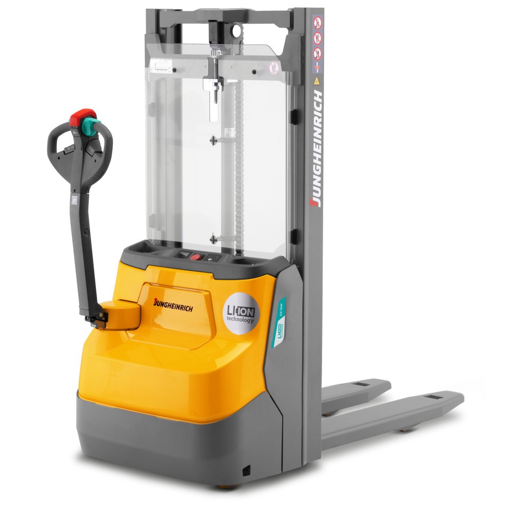 Produktabbildung: Jungheinrich Elektro-Hochhubwagen EJC 010i ZT, Zweifach-Teleskop-Hubgerüst, Hubhöhe  2.590 mm, Tragfähigkeit 1.000 kg, proportionales Hubsystem
