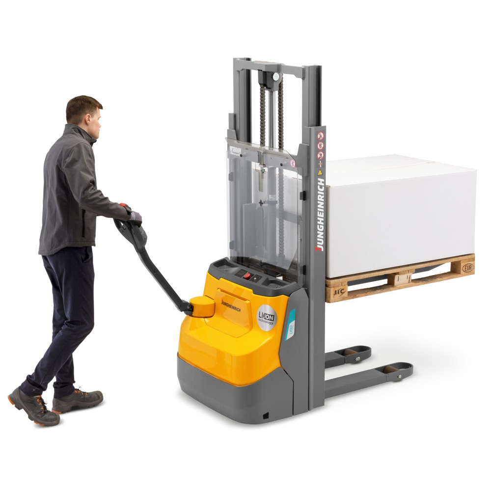 Produktabbildung Nr. 7: Jungheinrich Elektro-Hochhubwagen EJC 110i DZ, Dreifach-Teleskop-Hubgerüst, Hubhöhe 4.180 mm, Tragfähigkeit 1.000 kg, Proportionalhydraulik