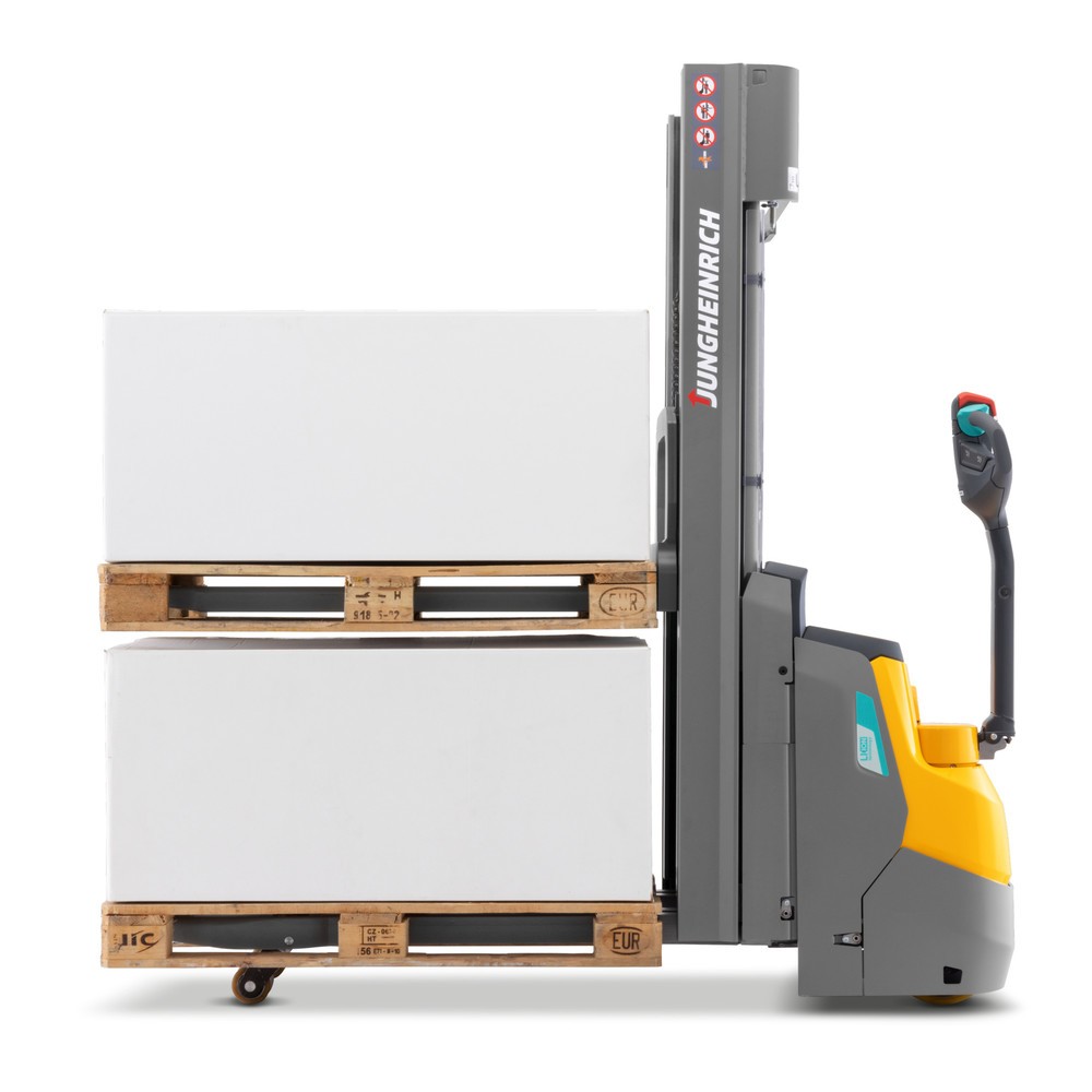 Produktabbildung Nr. 5: Jungheinrich Elektro-Hochhubwagen EJC 112zi DZ, Dreifach-Teleskop-Hubgerüst, Hubhöhe 4.180 mm, Tragfähigkeit 1.200 kg, Proportionalhydraulik, Doppelstockfunktion