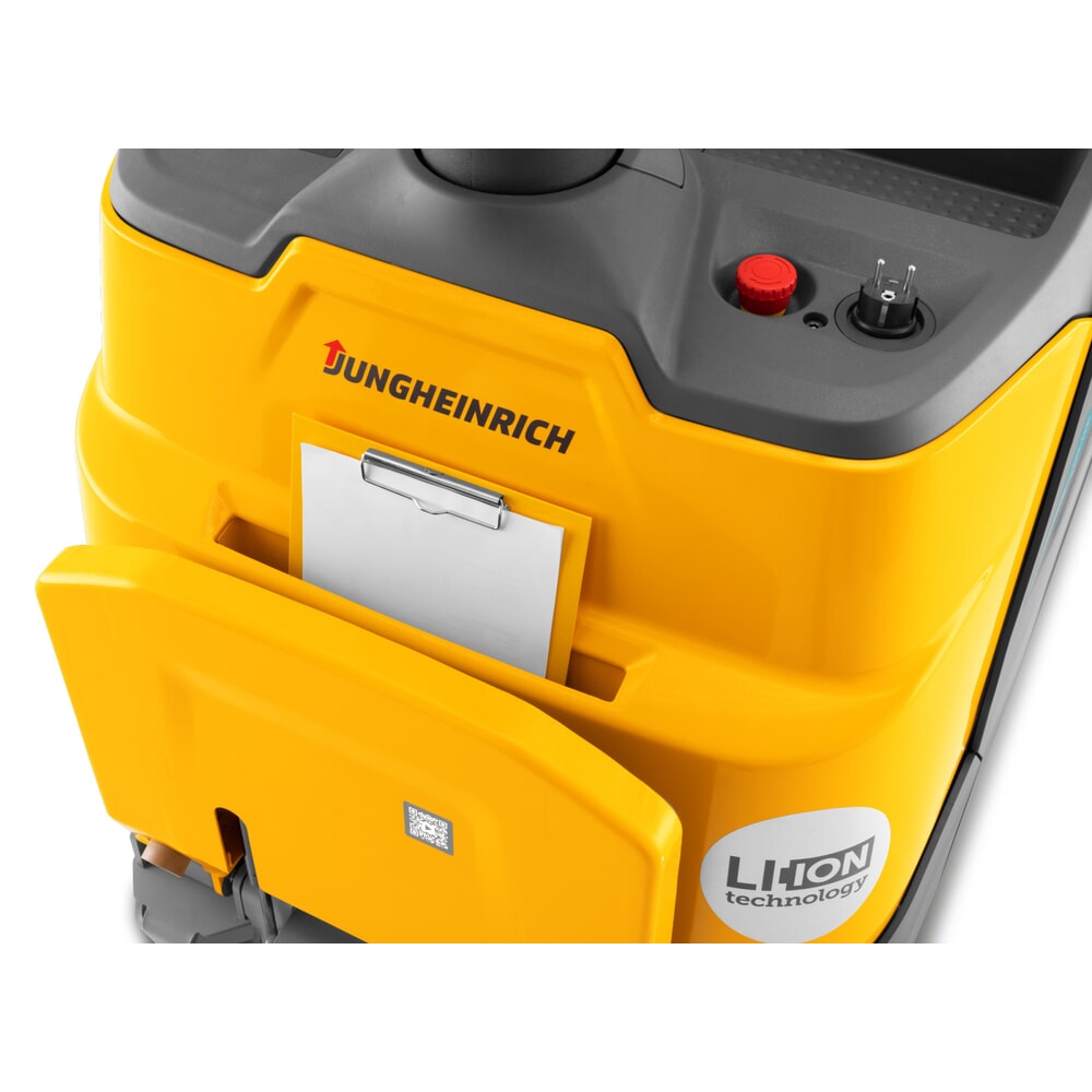 Produktabbildung Nr. 2: Jungheinrich Elektro-Hochhubwagen ERC 112i DZ mit Standplattform, Dreifach-Teleskop-Hubgerüst, Hubhöhe 4.300 mm, Tragfähigkeit 1.200 kg, Proportionalhydraulik, CH