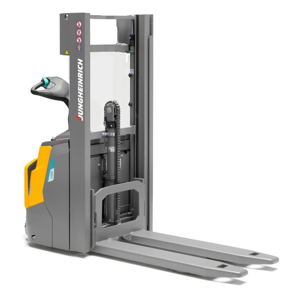 Produktabbildung Nr. 8: Jungheinrich Elektro-Hochhubwagen ERC 112i DZ mit Standplattform, Dreifach-Teleskop-Hubgerüst, Hubhöhe 4.300 mm, Tragfähigkeit 1.200 kg, Proportionalhydraulik, CH