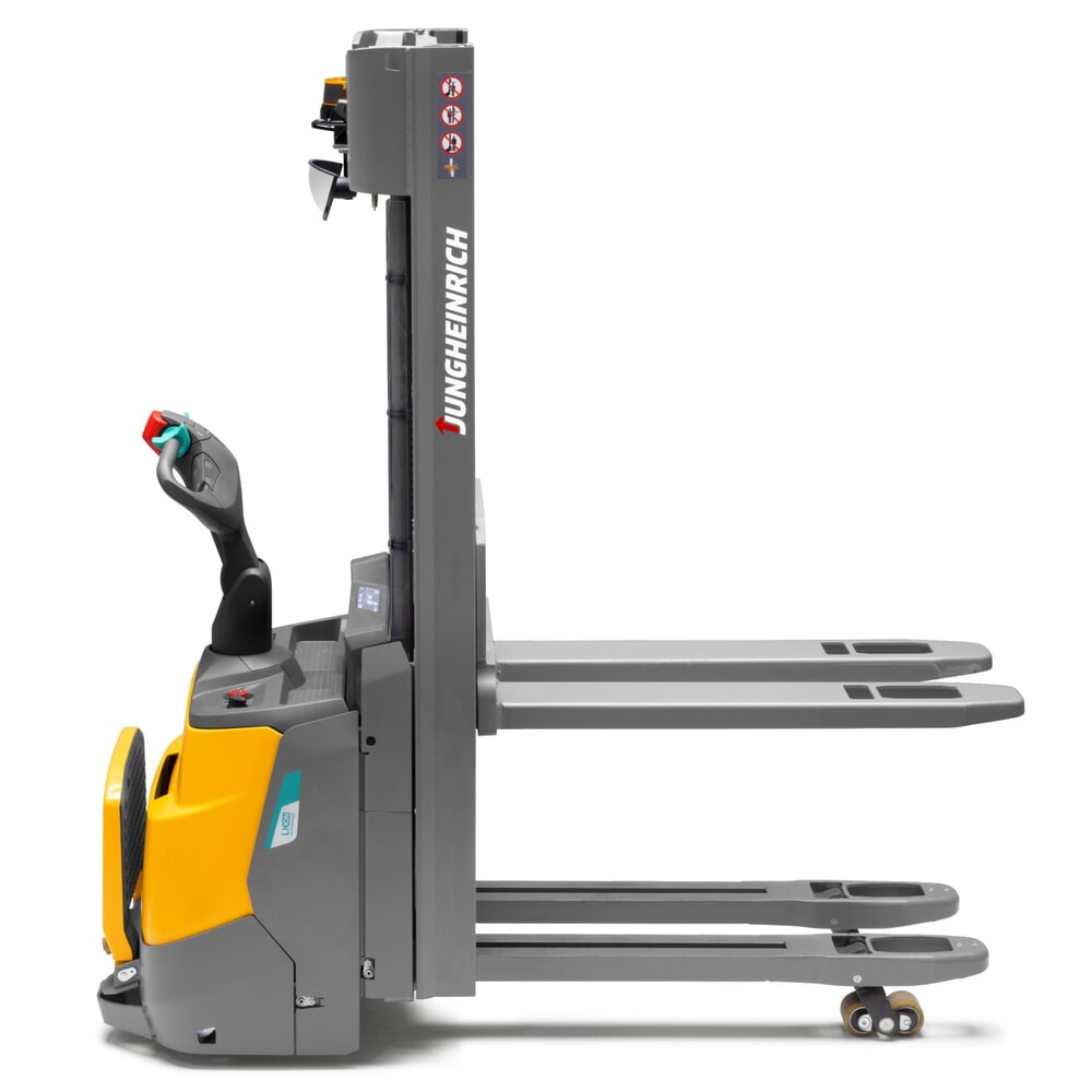 Produktabbildung Nr. 2: Jungheinrich Elektro-Hochhubwagen ERC 112zi ZT mit Standplattform, Zweifach-Teleskop-Hubgerüst, Hubhöhe 2.500 mm, Tragfähigkeit 1.200 kg, Proportionalhydraulik, Doppelstockfunktion, CH