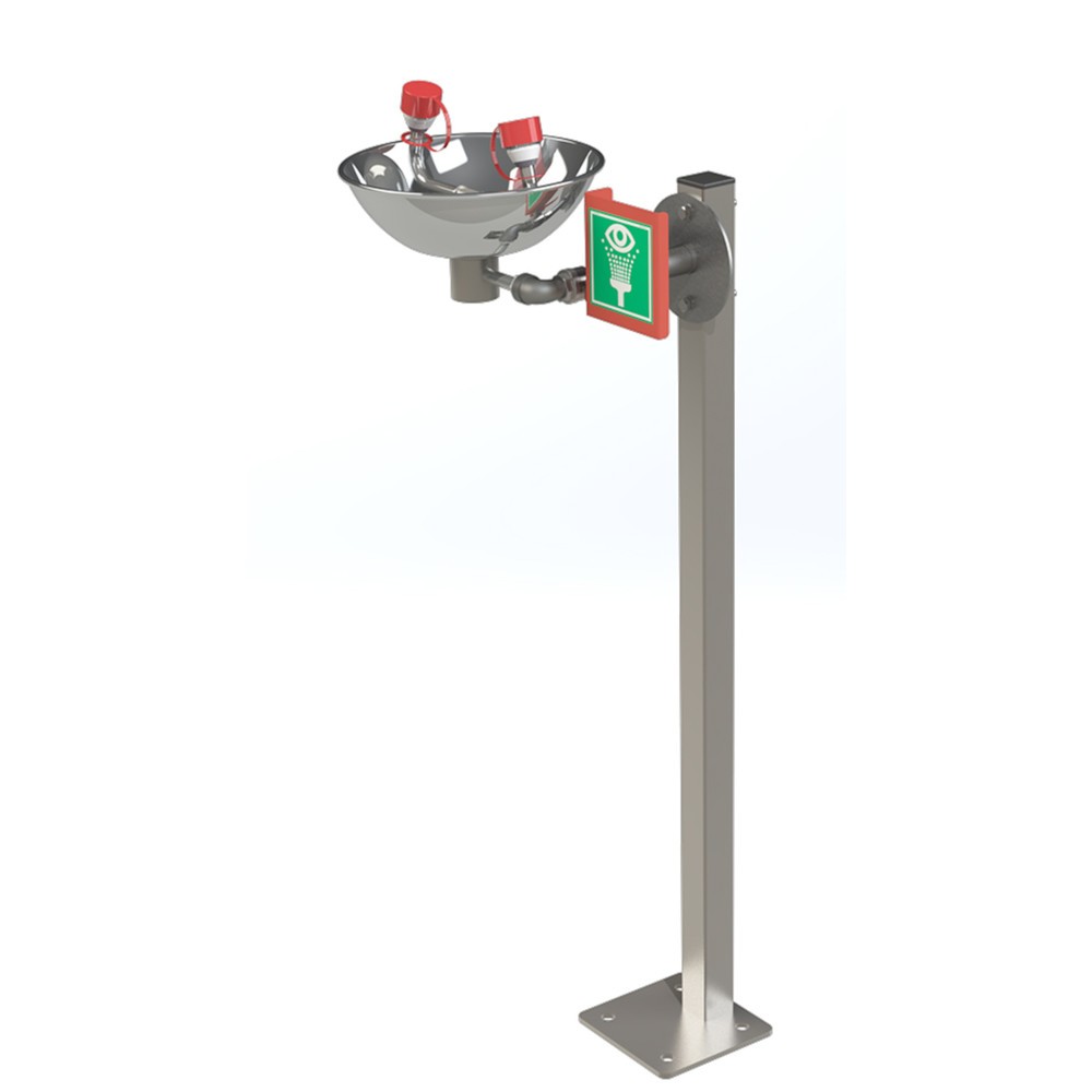 Produktabbildung: Justrite® Augen-/Gesichtsdusche 85GPD Hughes, Standmodell, Innenbereich