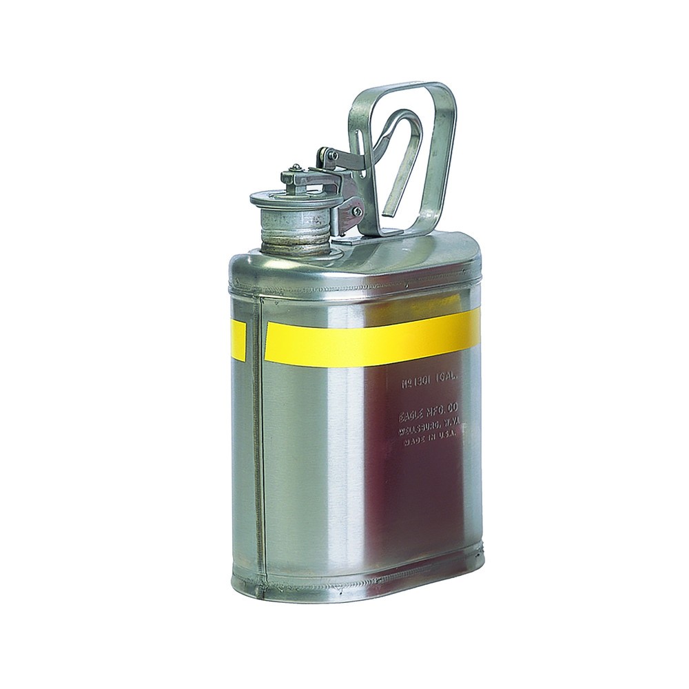 Illustration du produit: Justrite® Bidon de laboratoire Eagle, acier inoxydable, 3,8 litres, avec robinet de fût Eco et joint néoprène