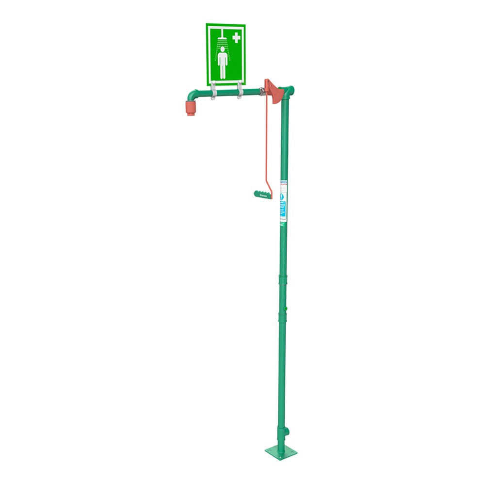 Produktabbildung: Justrite® Körperdusche 18G Hughes, Standmodell, Innenbereich, verzinkter Stahl