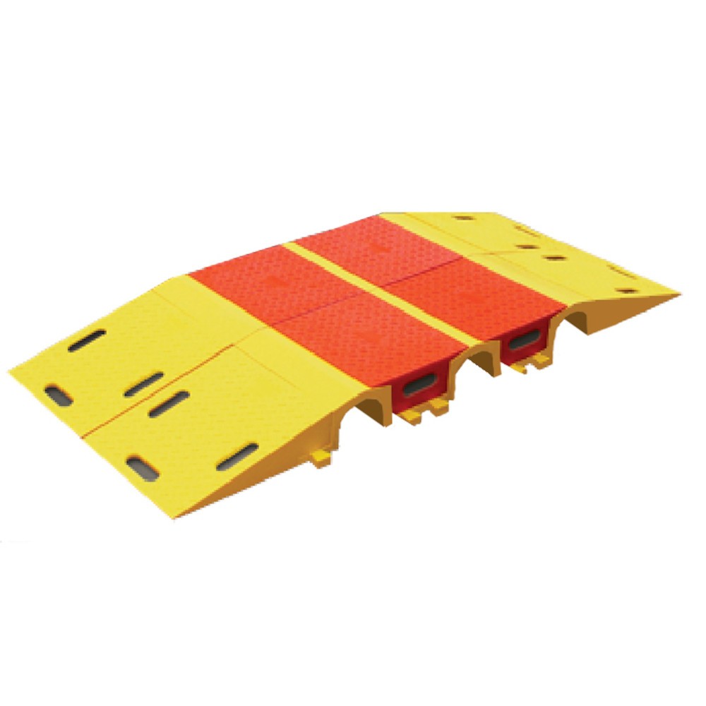 Illustration du produit: Justrite® Passage pour flexibles Diamondback®, élément de base, Lxl 260 x 410 mm, jaune