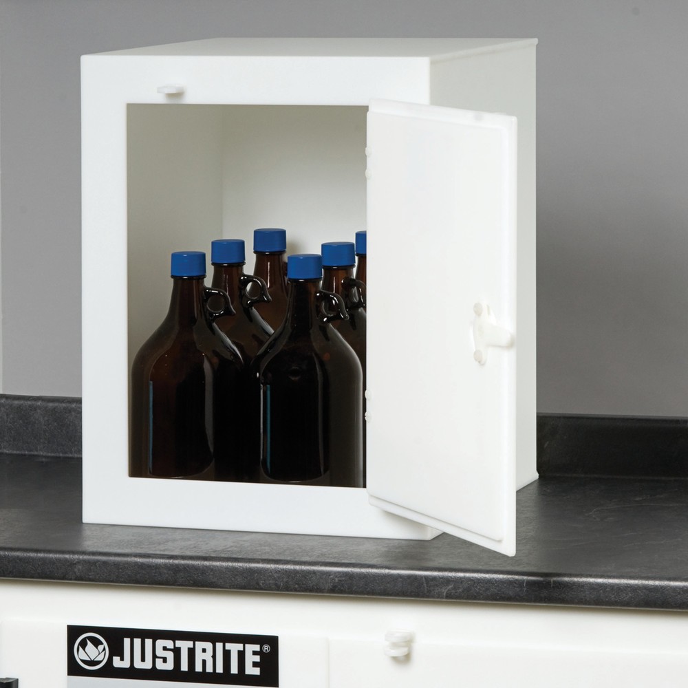 Produktabbildung Nr. 2: Justrite® PE-Säureschrank, HxBxT 560 x 430 x 430 mm, ohne Fachboden, manuell schliessend