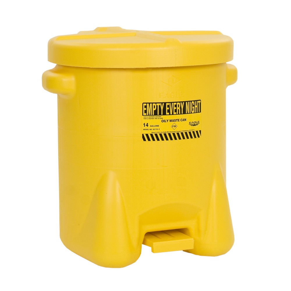 Illustration du produit: Justrite® Poubelle Eagle, HDPE, 22,8 litres, noire