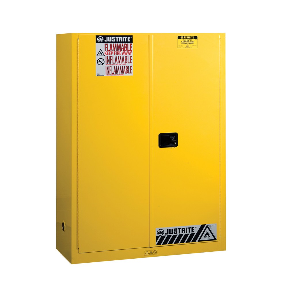 Produktabbildung Nr. 1: Justrite® Sicherheitsschrank Classic Sure-Grip® FM, HxBxT 1.650 x 1.090 x 460 mm, 2 Fachböden, manuell schliessend