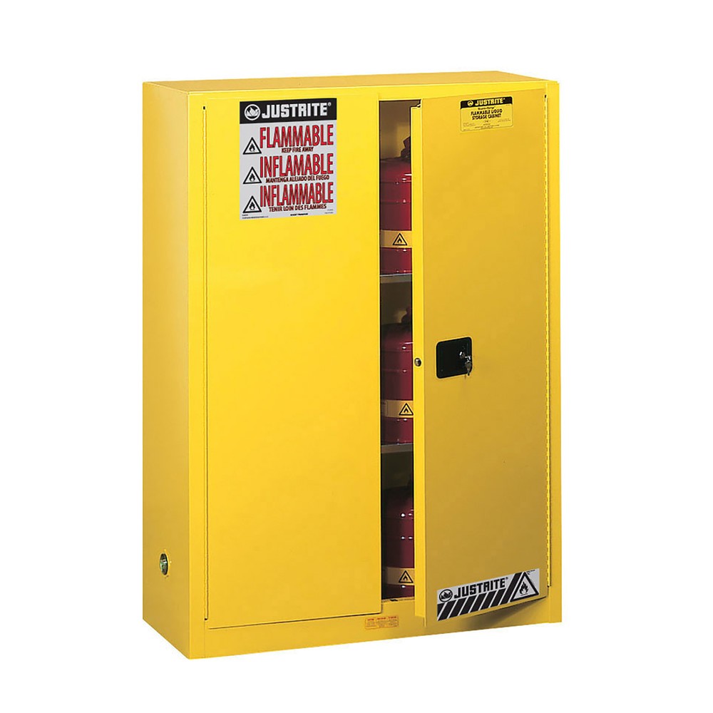 Produktabbildung Nr. 2: Justrite® Sicherheitsschrank Classic Sure-Grip® FM, HxBxT 1.650 x 1.090 x 460 mm, 2 Fachböden, manuell schliessend