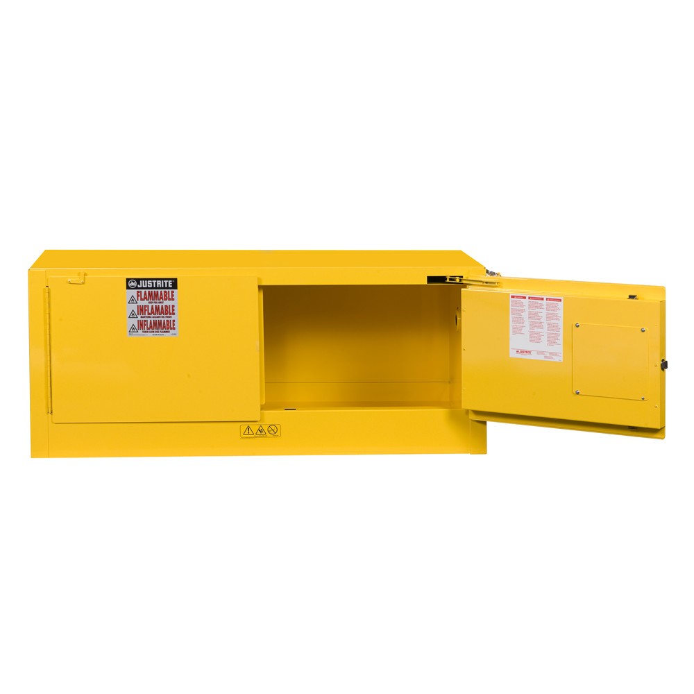 Produktabbildung Nr. 2: Justrite® Sicherheitsschrank Piggyback Sure-Grip® FM, HxBxT 460 x 1.090 x 460 mm, ohne Fachboden, selbstschliessend
