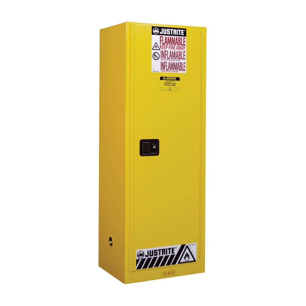 Produktabbildung Nr. 1: Justrite® Sicherheitsschrank Slimline Sure-Grip® FM, HxBxT 1.650 x 590 x 460 mm, 3 Fachböden, manuell schliessend