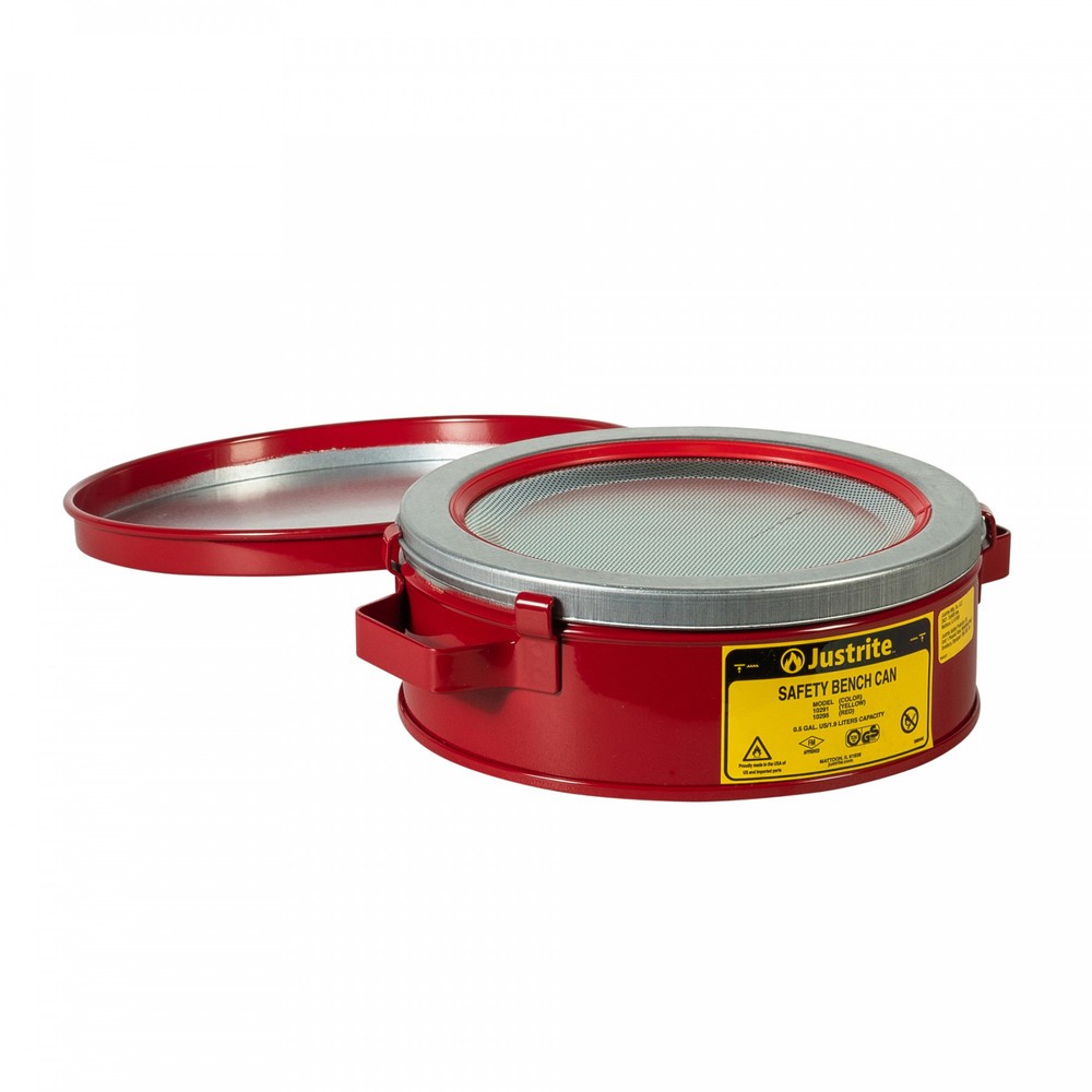 Produktabbildung Nr. 2: Justrite® Tränkbehälter mit Klappdeckel, rot, 2 Liter