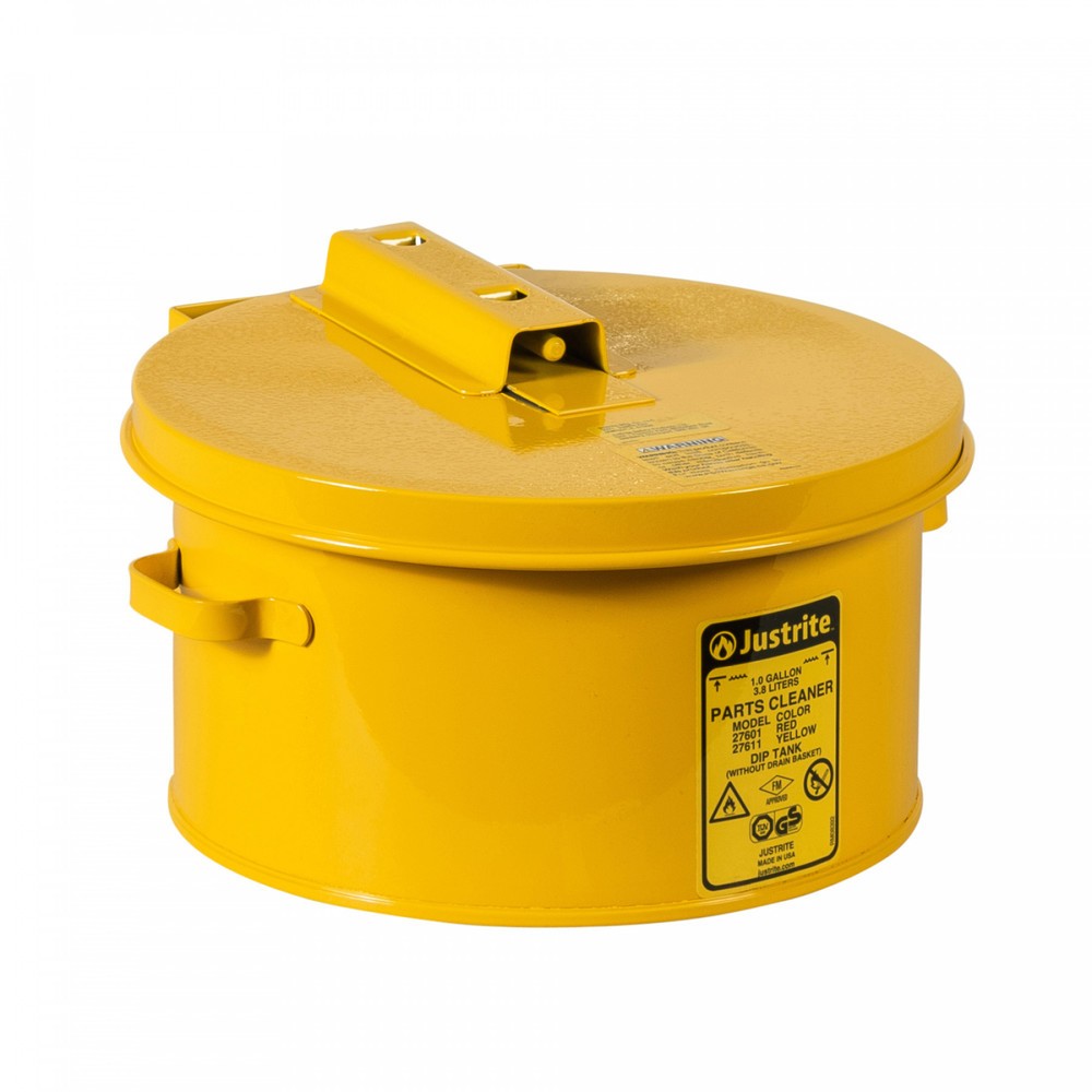 Produktabbildung Nr. 1: Justrite® Wasch- und Tauchbehälter, gelb, 4 Liter