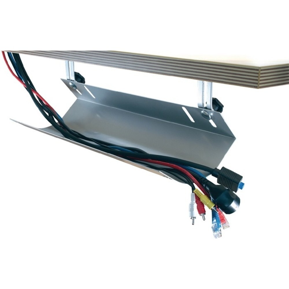 Produktabbildung: Kabelkanal, passend für Schreibtisch, B760xT185xH100mm silber