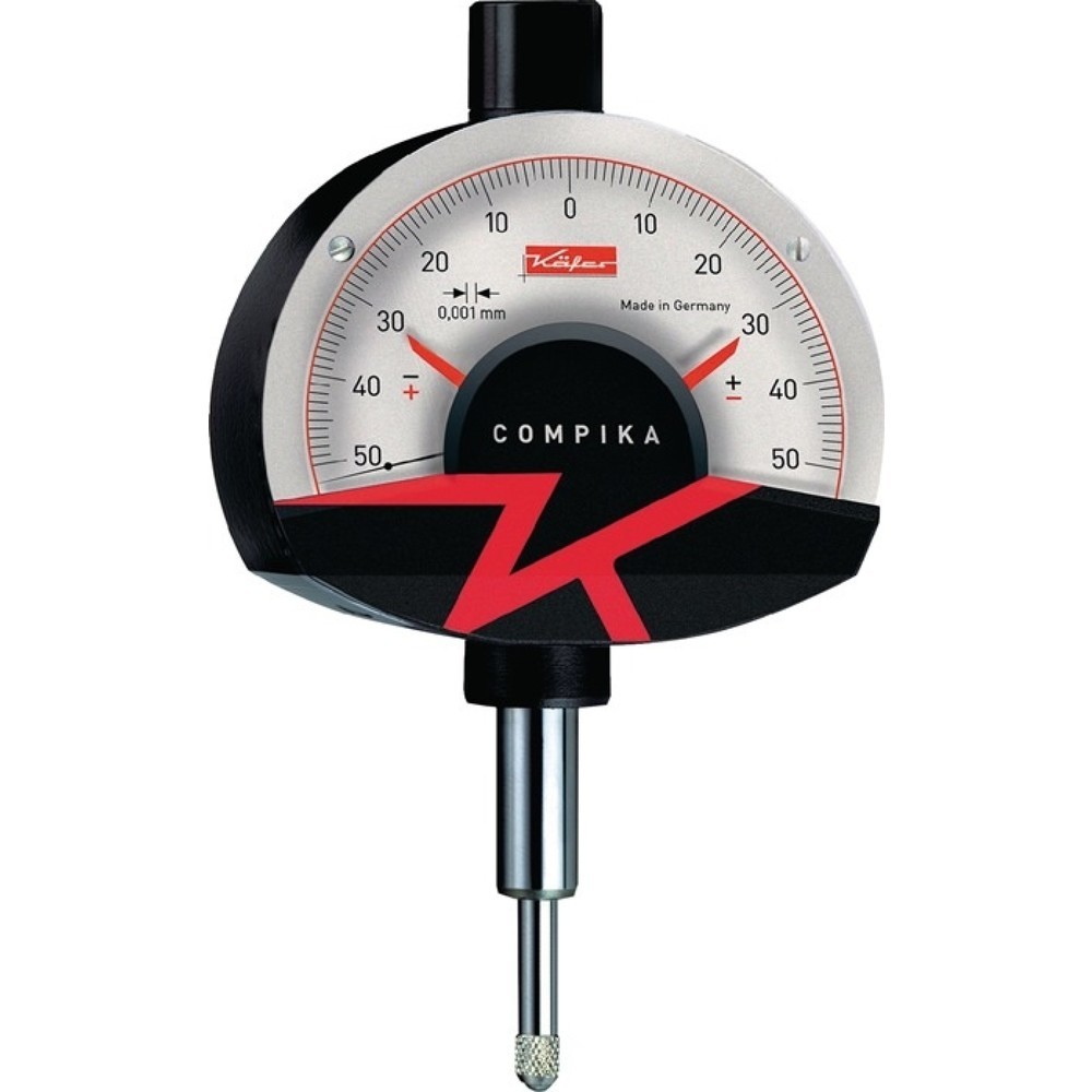 Produktabbildung: KÄFER Feinzeiger Compika 1001, mit Stossschutz, 0,1 mm Ablesung 0,001 mm