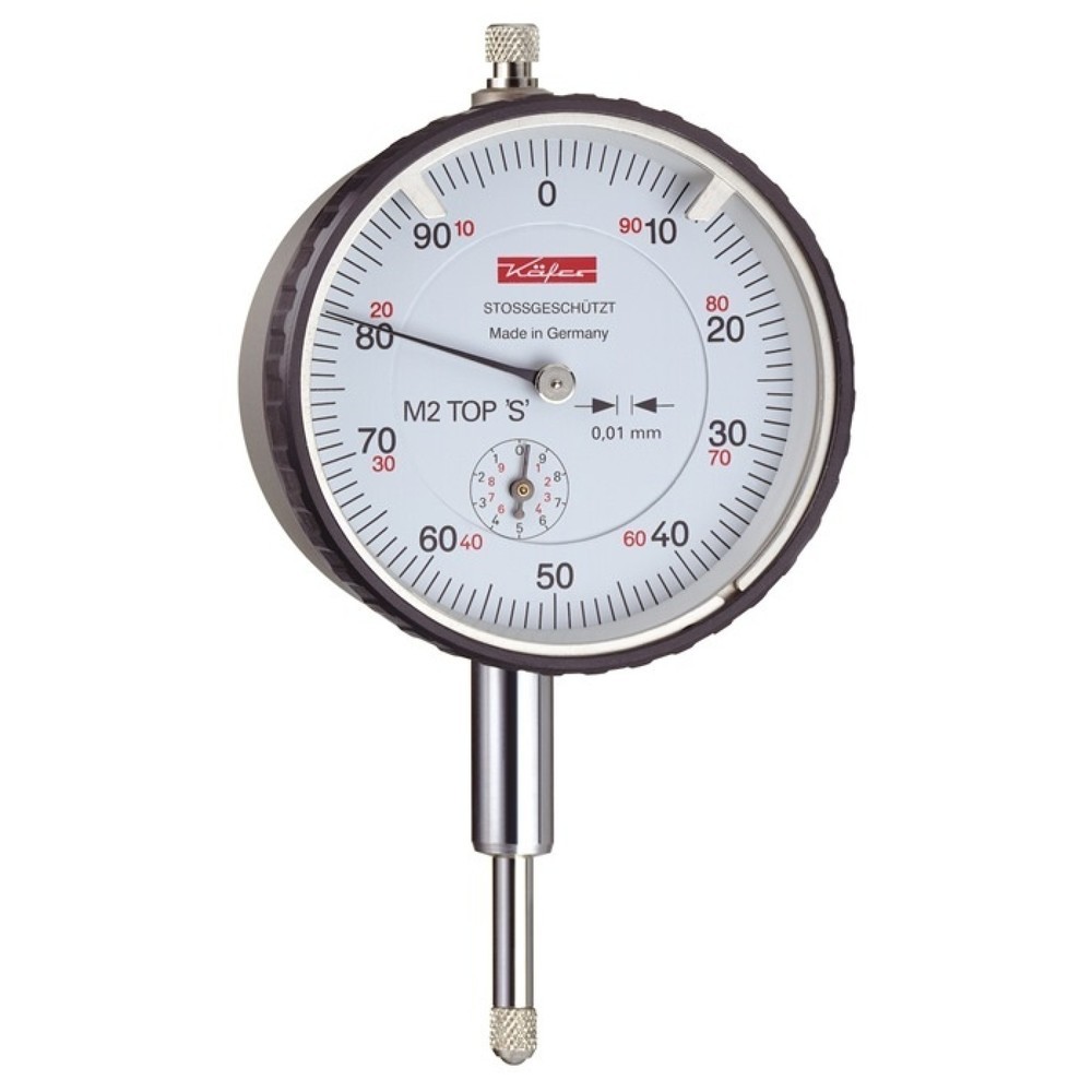Produktabbildung: KÄFER Messuhr M2 Top S, mit Stossschutz, 10 mm Ablesung 0,01 mm