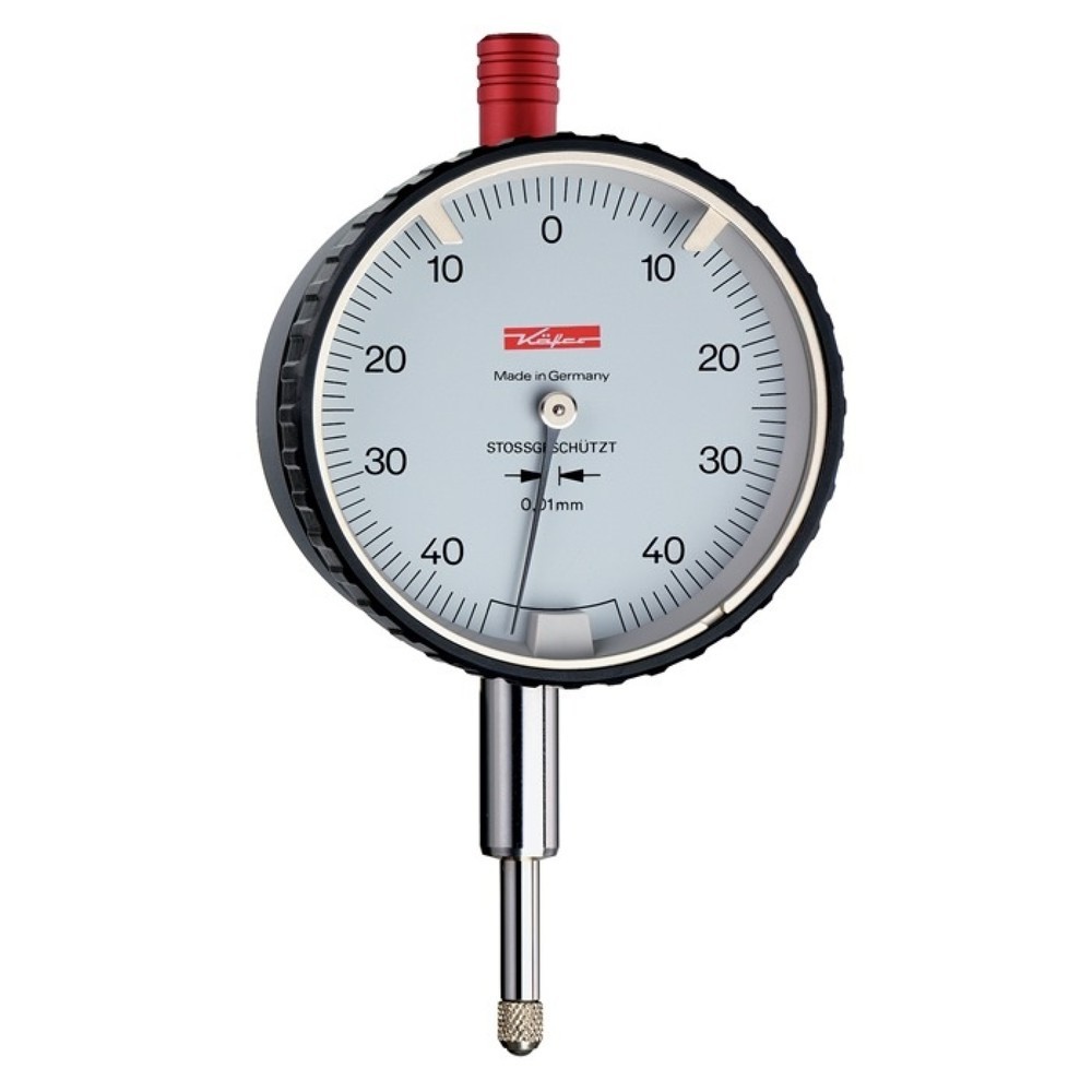 Produktabbildung: KÄFER Sicherheitsmessuhr DIN 878 SI-90, mit Stossschutz, 0,8 mm Ablesung 0,01 mm